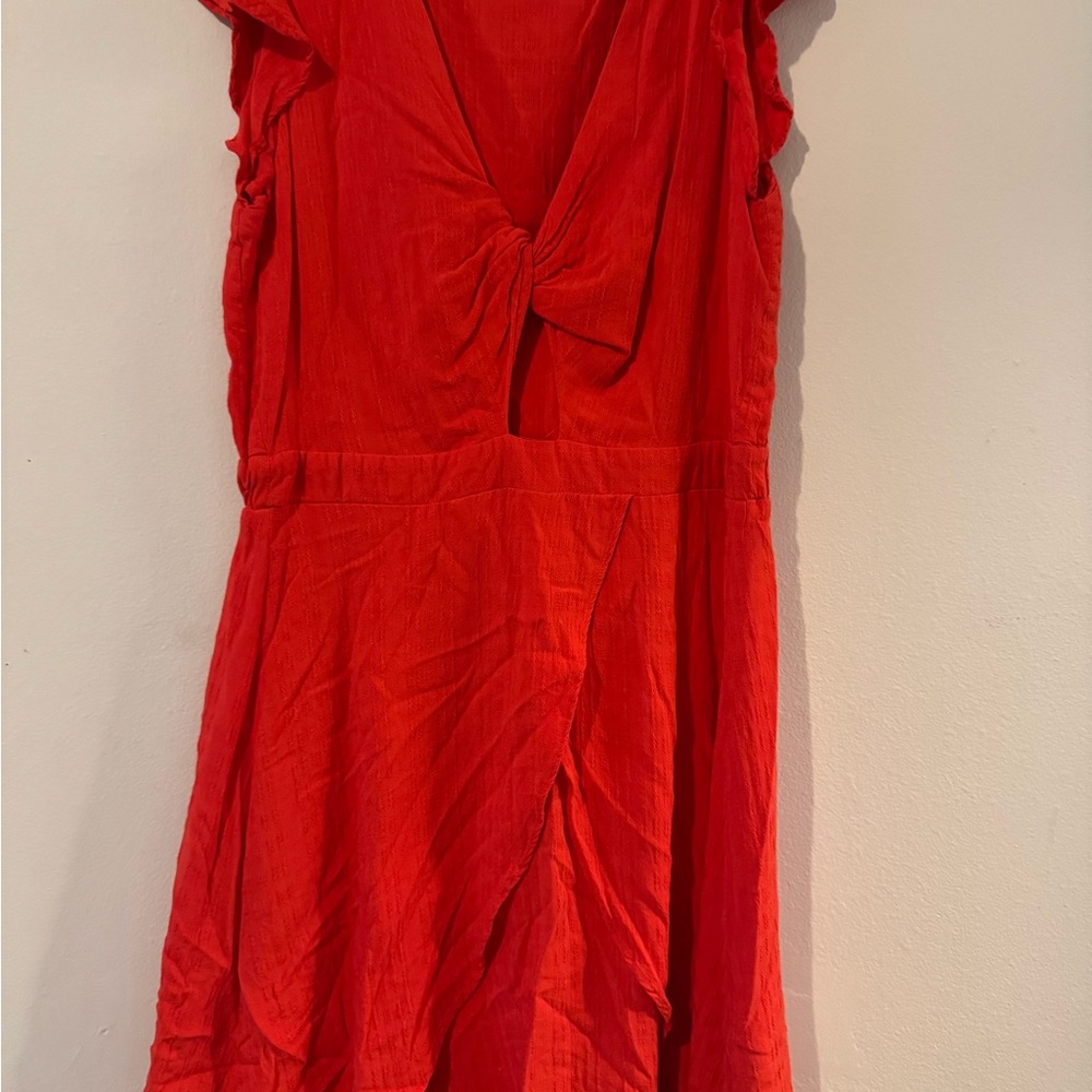 Gianni Bini Vibrant Red Textured Dress
